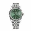 Date Just Silver Green Glow Dial Master Clone Watch