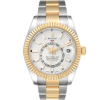 Rolex Sky-Dweller Yellow Gold Steel White 42mm Dial Mens Watch