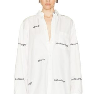 BALENZIAGA Large Fit Poplin Top for Women