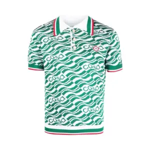 Casablanca Flying Flag Print Polo Shirt