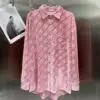 CELINE Silk Printed Shirt - Pink For Men