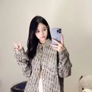 DIOR Printed Casual Cream Shirt for Women