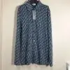 DIOR Printed Cotton Blue Shirt