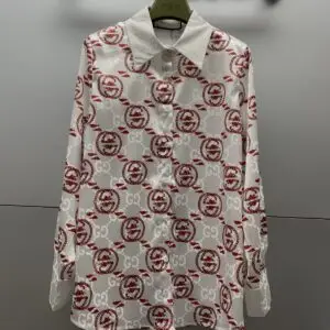 GICCI Men Printed Casual Red Shirt