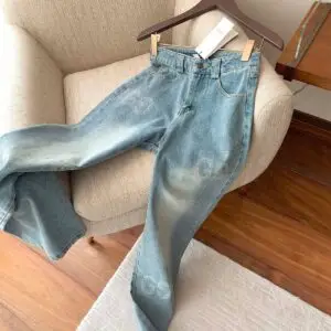 GUCCI Men's Faded Baggy Denim Jeans