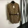 GUCCI Women's Brown Jacket with Belt