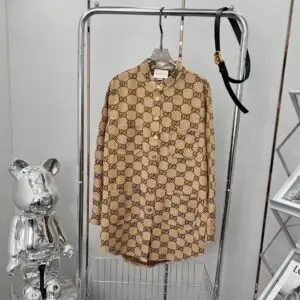 GUCCI Canvas Brown Shirt for Men