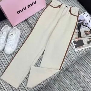 MIU MIU White Fit Track Pants