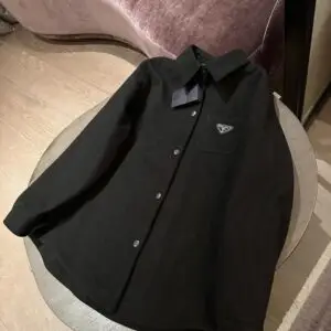 PRADA Men's Logo Patched Shirt