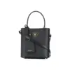 Prada logo plaque bucket Bag