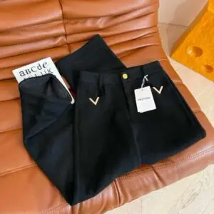 VALENTINO Skinny Fit Stretch Embroidered Pants