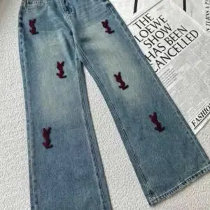 YSL Women's Bow Decor Pocket Casual Jeans