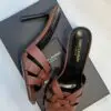 YSL Saint Laurent Leather Slides