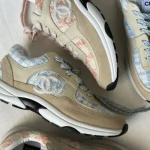 CHANEL Fabric & Suede Calfskin Light Shoes