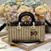 CHRISTIAN DIOR Wicker MICRO BAG