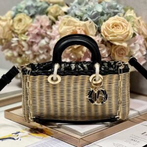 CHRISTIAN DIOR Wicker MICRO BAG