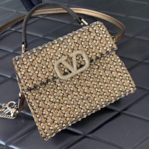 Valentino Vsling Mini Woven Handbag