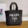 Prada Mini Raffia Tote Bag