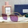 GUCCI GG1495S 003 Gold Blue Unisex Sunglasses