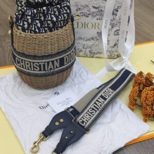 WICKER Oblique BUCKET BAG - Dubai Fashion LUX